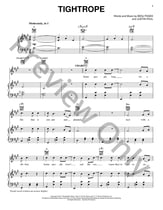 Tightrope piano sheet music cover